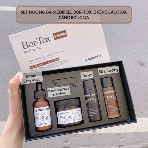 SET DƯỠNG DA MEDIPEEL BOR-TOX CHỐNG LÃO HOÁ CĂNG BÓNG DA 4 MÓN