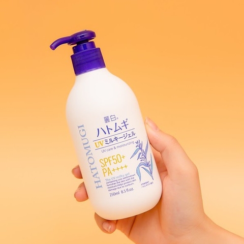 Dưỡng thể chống nắng Hatomugi UV Care & Moisturizing 250ml SPF50+