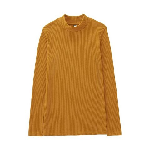 Áo len tăm dài tay cổ 3 phân Merino Uniqlo yellow size M