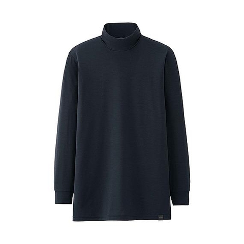 Áo giữ nhiệt nam Uniqlo Heattech Black cao cổ L