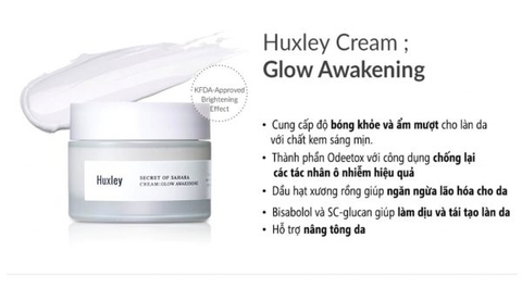 Kem Dưỡng Sáng Da Căng Bóng Huxley Secret Of Sahara Cream Glow Awakening 50ml