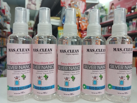 Xịt khử trùng kháng khuẩn Nano Bạc MAS.CLEAN 100ml