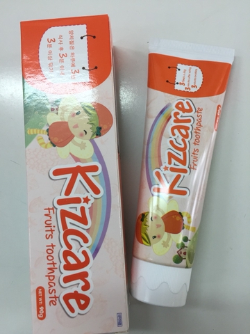 kem đánh răng trẻ em KIZCARE Fruits toothpaste hương hoa quả