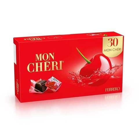 Socola rượu nhân Cherry Mon Cheri hộp 315gr (30 viên)