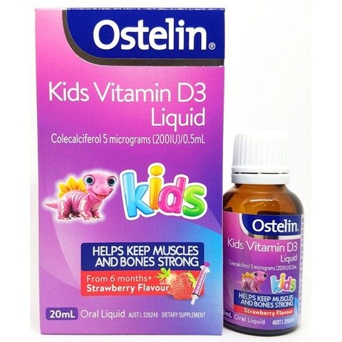 Ostelin Vitamin D Liquid Kids Dạng Nước Của Úc 20ml ( 6th - 12Y)