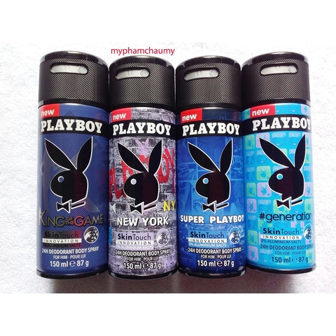 Xịt cơ thể Playboy 150ml skin touch