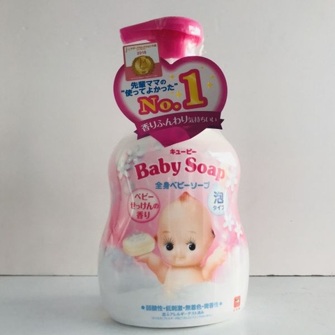 Sữa tắm gội tạo bọt BABY SOAP màu hồng 400ML