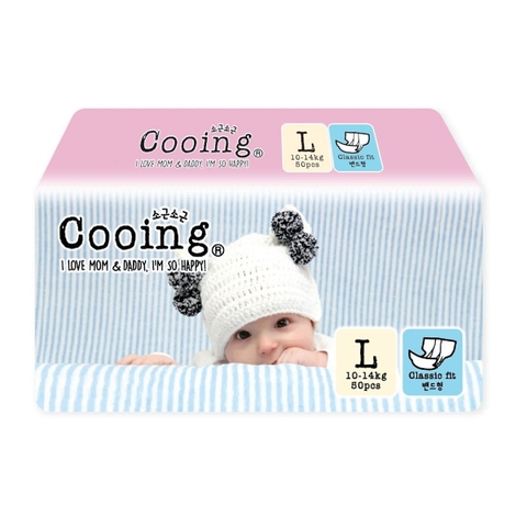 Tã dán Cooing Hàn Quốc Size L 50 cái