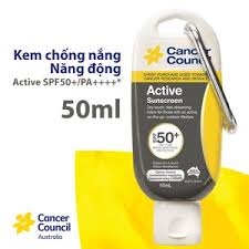 Kem chống nắng năng động Active Cancer Council 50ml