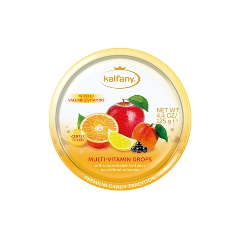Kẹo hoa quả KALFANY Multi-Vitamin Drops 150g ( vàng)