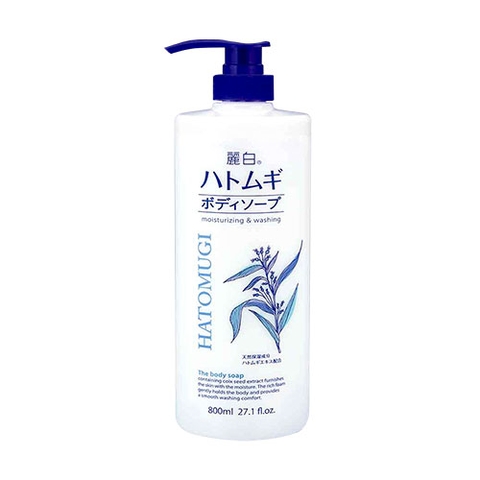 SỮA TẮM DƯỠNG ẨM VÀ LÀM TRẮNG SÁNG DA REIHAKU HATOMUGI BODY SOAP 800ml