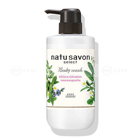 Sữa tắm tạo bọt dưỡng trắng và làm mềm mịn da Softymo Natu Savon hương hoa hồng và mộc lan chai 500 ml