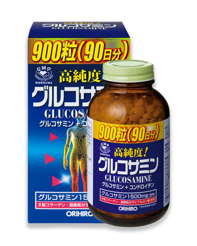 VIÊN UỐNG BỔ XƯƠNG KHỚP GLUCOSAMINE ORIHIRO NỘI ĐỊA NHẬT,900 VIÊN