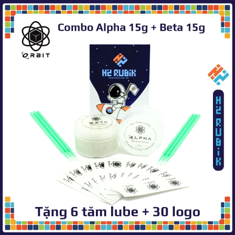 Combo Orbit Alpha Lube và Beta Lube 15g dầu bôi trơn rubik cao cấp