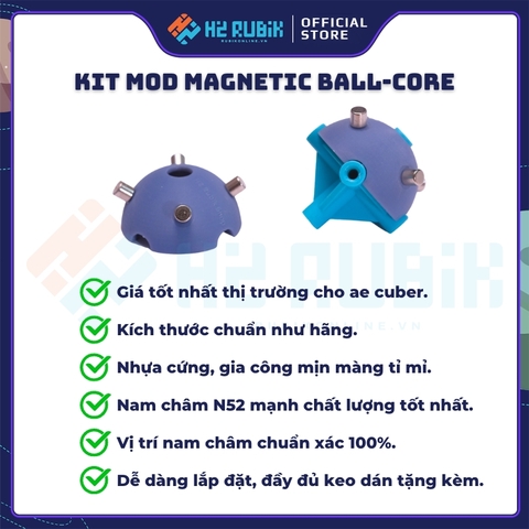 Bộ nam châm Ball-core Magnetic lắp cho Rubik