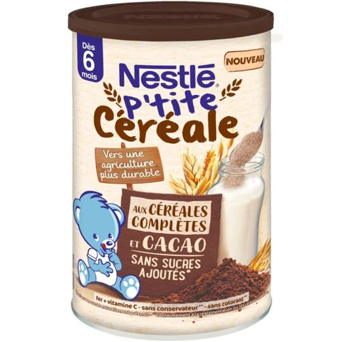 BỘT PHA SỮA NESTLE P’TITE CEREALE VỊ CACAO - 415GAM