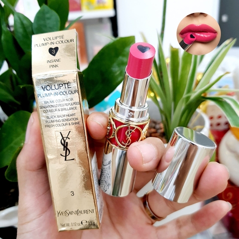 SON YSL VOLUPTE PLUMP-IN-COLOUR #3 INSANE PINK