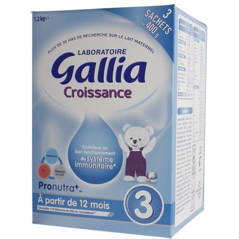 SỮA GALLIA CALISMA CROISSANCE 3 1.2 KG( HÀNG BILL PHÁP ĐẦY ĐỦ)