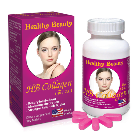 VIÊN UỐNG ĐẸP DA HEALTHY BEAUTY COLLAGEN TYPE 1 2 3 - 120 VIÊN