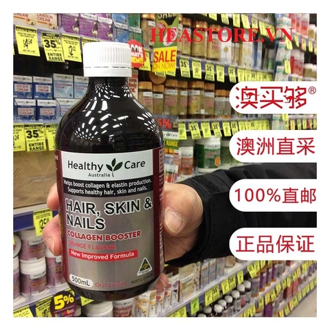 COLLAGEN DẠNG NƯỚC HEALTHY CARE HAIR, SKIN & NAILS COLLAGEN BOOSTER - 500ML
