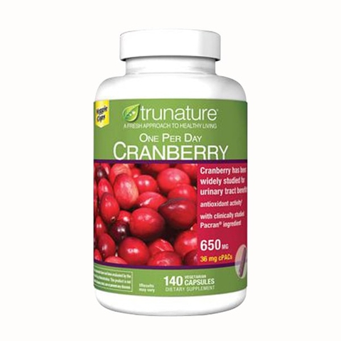 VIÊN UỐNG HỖ TRỢ ĐƯỜNG TIẾT NIỆU TRUNATURE CRANBERRY 650MG - 140 VIÊN