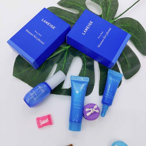 LANEIGE WATER BANK MOISTURE KIT 3 ITEMS - KIT MINI DƯỠNG ẨM , CẤP NƯỚC