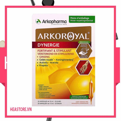 SỮA ONG CHÚA NHÂN SÂM ARKOPHARMA ARKOROYAL DYNERGIE 20 ỐNG