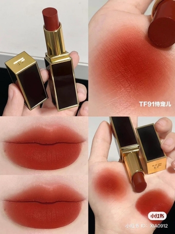 SON TOMFORD LIP COLOR SATIN MATTE #91 LUCKY STAR Màu Đỏ Thuần