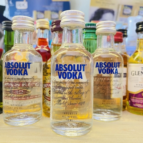 RƯỢU MINI ABSOLUT VODKA - CHAI 50ML