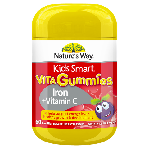 KẸO DẺO NATURE’S WAY KIDS SMART VITAGUMMIES IRON + VITAMIN C - 60 VIÊN