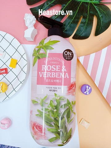 SỮA TẮM SUPER BOTANIC ROSE VERBENA ON:THE BODY (900g) KOREA