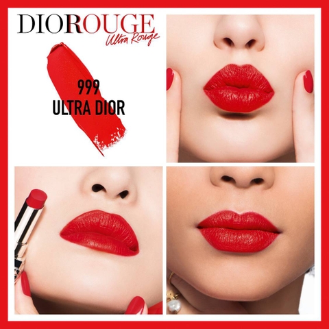 SON DIOR ULTRA ROUGE 999 ULTRA DIOR - ĐỎ THUẦN vỏ đỏ