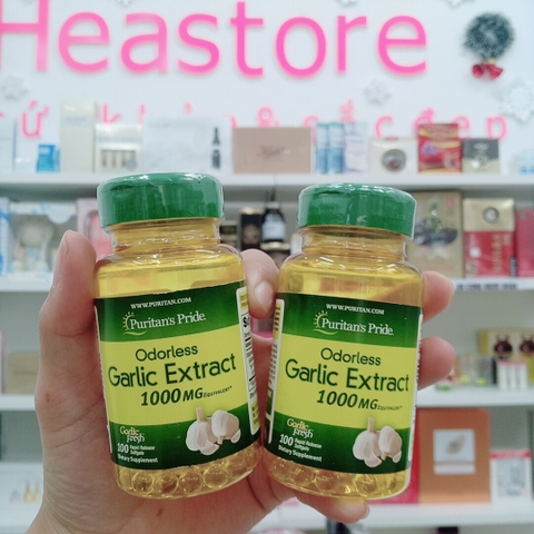 DẦU TỎI GARLIC EXTRACT 1000MG 100 VIÊN PURITAN'S PRICE 04/22