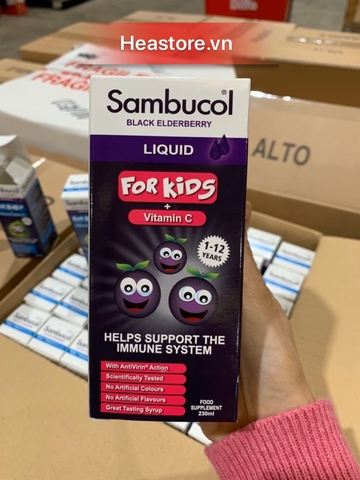 SIRO TĂNG MIỄN DỊCH SAMBUCOL LIQUID FOR KID 1-12 YEARS 230 ML