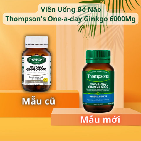 VIÊN UỐNG BỔ NÃO THOMPSON'S ONE-A-DAY GINKGO 6000 MG 60 VIÊN