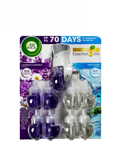 BỘ TINH DẦU THƠM CẮM ĐIỆN AIR WICK HƯƠNG LAVENDER & CHAMOMILE VÀ FRESH WATER