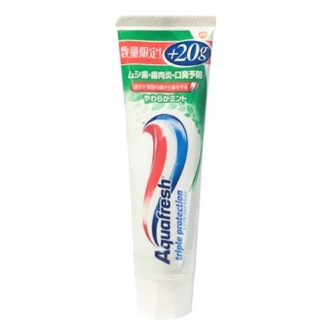 KEM ĐÁNH RĂNG AQUAFRESH TRIPLE PROTECTION HƯƠNG TRÀ XANH  - 160G
