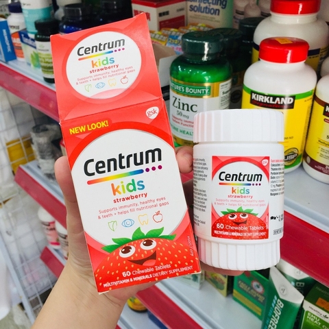 VITAMIN TỔNG HỢP TRẺ EM CENTRUM KIDS 60 VIÊN VỊ DÂU