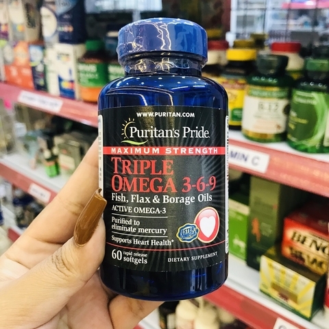 VIÊN UỐNG BỔ TIM PURITAN'S PRIDE TRIPLE OMEGA 3-6-9 - 60 VIÊN