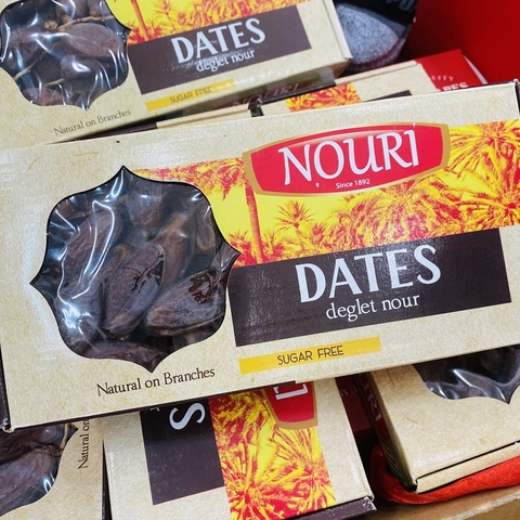 CHÀ LÀ KHÔ NGUYÊN CÀNH KHÔNG ĐƯỜNG NOURI DATES DEGLET NOUR - 500G