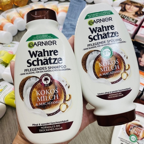 GỘI XẢ GARNIER WAHRE SCHATZE KOKOSMILCH CỦA ĐỨC