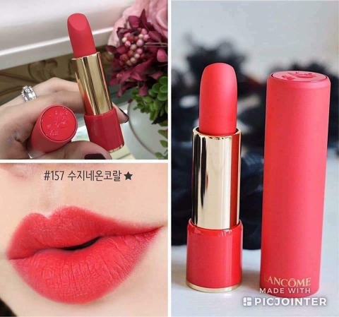 SON LACOME LABSOLU ROUGE 157 OBSESSIVE RED DRAMA MATTE - Đỏ San Hô