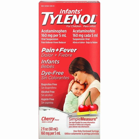 SIRO GIẢM ĐAU HẠ SỐT CHO TRẺ SƠ SINH TYLENOL INFANTS PAIN FEVER