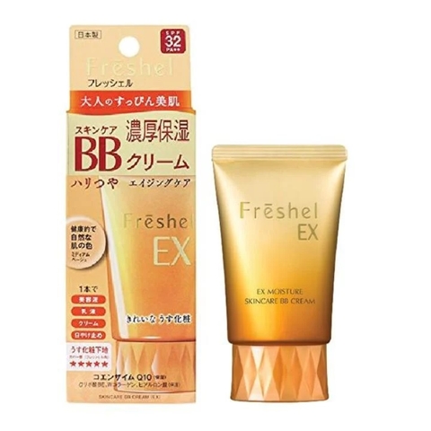 KEM TRANG ĐIỂM BB CHỐNG LÃO HÓA CHỐNG NẮNG 5 IN 1 KANENO FRESHEL EX MOISTURE SKINCARE BB CREAM SPF32 PA++