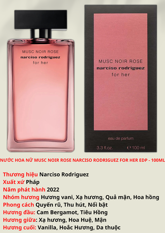 NƯỚC HOA NỮ MUSC NOIR ROSE NARCISO RODRIGUEZ FOR HER EDP