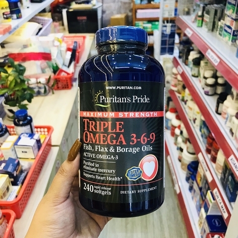 VIÊN UỐNG BỔ TIM PURITAN'S PRIDE TRIPLE OMEGA 3-6-9 - 240 VIÊN