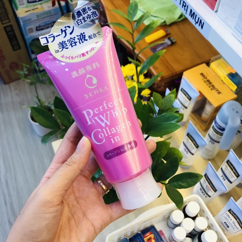 SỮA RỬA MẶT SENKA PERFECT WHIP COLLAGEN (HỒNG)