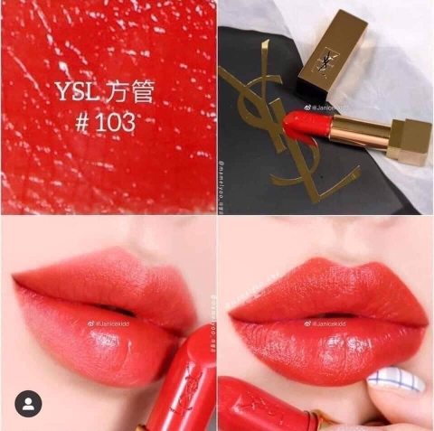 SON THỎI YSL ROUGE PUR COUTURE 103 PRÊTE À TOUT ĐỎ ÁNH CAM - 3,8G