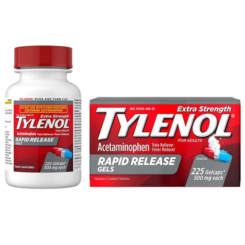 VIÊN UỐNG GIẢM ĐAU HẠ SỐT TYLENOL RAPID RELEASE GELS RAPID RELEASE GELS 500MG - 225 VIÊN