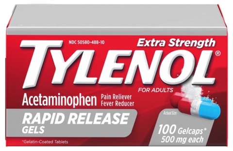 VIÊN UỐNG GIẢM ĐAU TYLENOL RAPID RELEASE GELS RAPID RELEASE GELS 500MG - 100 VIÊN